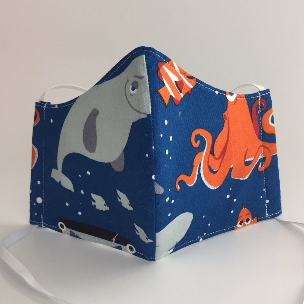 Kids Blue Finding Dory Handmade Fabric Face Mask